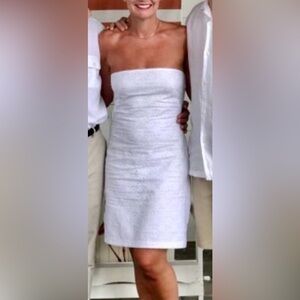 Theory strapless cotton dress